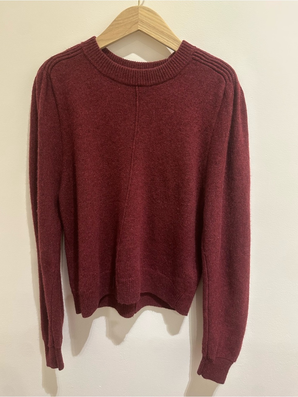 ba&sh Deep Burgundy Crewneck Sweater